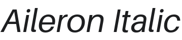 Aileron Italic Font Preview