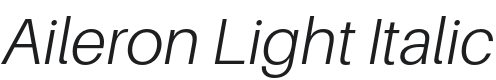 Aileron Light Italic Font Preview