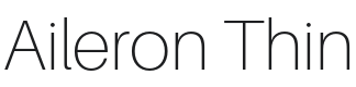 Aileron Thin Font Preview