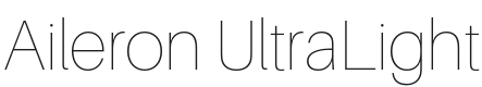 Aileron UltraLight Font Preview