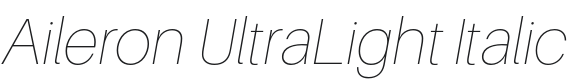 Aileron UltraLight Italic Font Preview