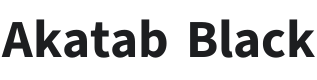 Akatab Black Font Preview