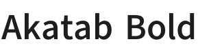 Akatab Bold Font Preview