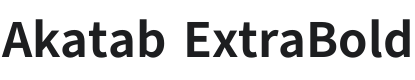 Akatab ExtraBold Font Preview