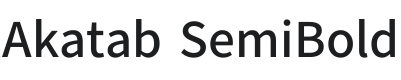 Akatab SemiBold Font Preview