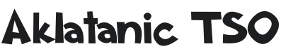 Aklatanic TSO Font Preview