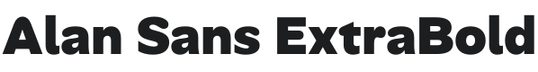 Alan Sans ExtraBold Font Preview