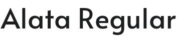 Alata Font Preview