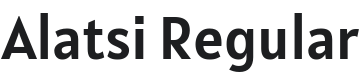 Alatsi Font Preview