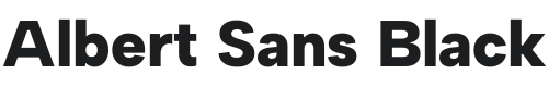 Albert Sans Black Font Preview