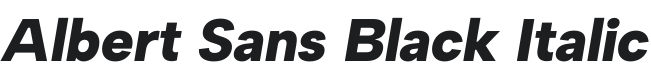 Albert Sans Black Italic Font Preview