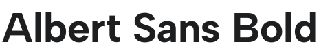 Albert Sans Bold Font Preview