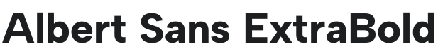 Albert Sans ExtraBold Font Preview
