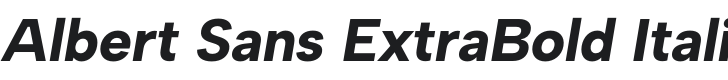 Albert Sans ExtraBold Italic Font Preview