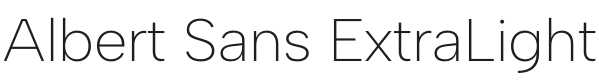 Albert Sans ExtraLight Font Preview