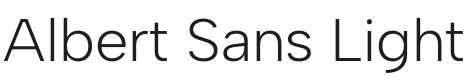 Albert Sans Light Font Preview