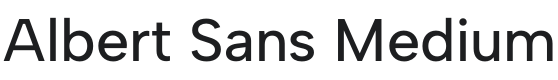 Albert Sans Medium Font Preview