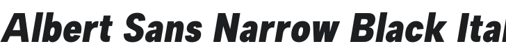 Albert Sans Narrow Black Italic Font Preview