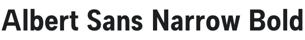 Albert Sans Narrow Bold Font Preview