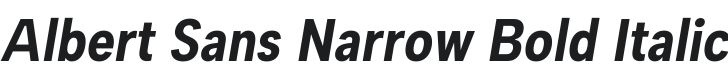 Albert Sans Narrow Bold Italic Font Preview
