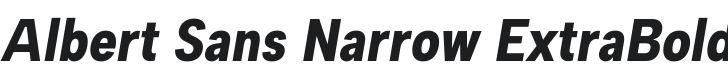 Albert Sans Narrow ExtraBold Italic Font Preview