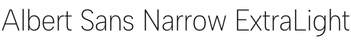 Albert Sans Narrow ExtraLight Font Preview