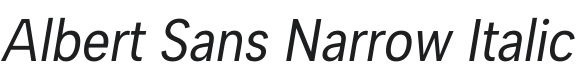 Albert Sans Narrow Italic Font Preview