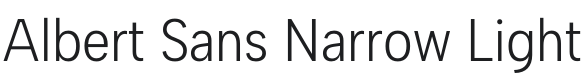 Albert Sans Narrow Light Font Preview