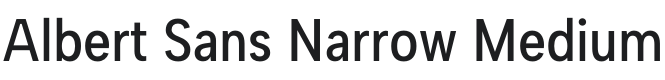 Albert Sans Narrow Medium Font Preview
