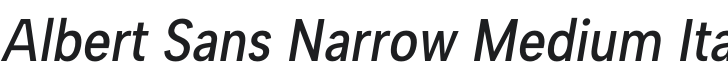 Albert Sans Narrow Medium Italic Font Preview