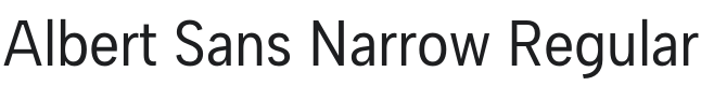 Albert Sans Narrow Font Preview