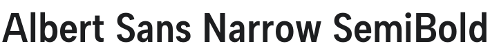 Albert Sans Narrow SemiBold Font Preview