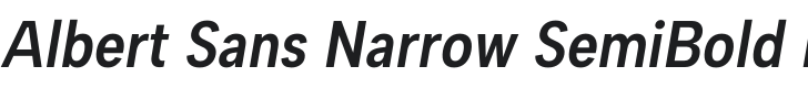 Albert Sans Narrow SemiBold Italic Font Preview