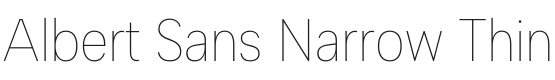 Albert Sans Narrow Thin Font Preview