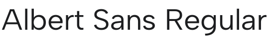 Albert Sans Font Preview
