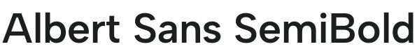 Albert Sans SemiBold Font Preview