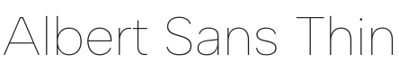 Albert Sans Thin Font Preview