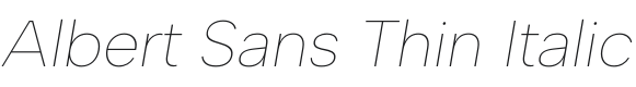 Albert Sans Thin Italic Font Preview