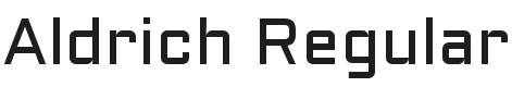 Aldrich Font Preview