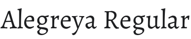 Alegreya Font Preview