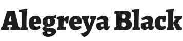 Alegreya Black Font Preview