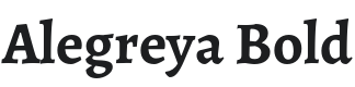 Alegreya Bold Font Preview