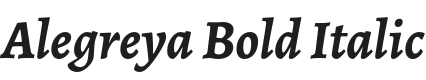 Alegreya Bold Italic Font Preview