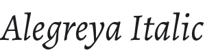 Alegreya Italic Font Preview