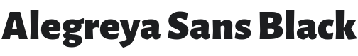 Alegreya Sans Black Font Preview