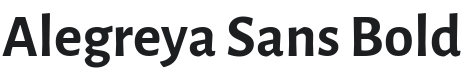 Alegreya Sans Bold Font Preview