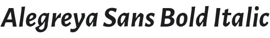 Alegreya Sans Bold Italic Font Preview