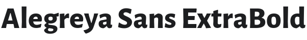 Alegreya Sans ExtraBold Font Preview