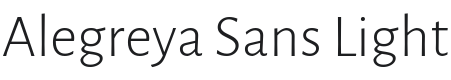 Alegreya Sans Light Font Preview