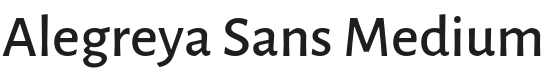 Alegreya Sans Medium Font Preview